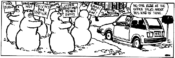 Snowmen Protesting Bad Dad