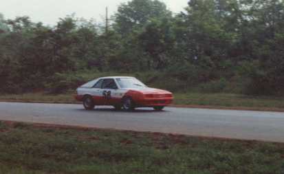 Dodge on the straight-away in front of pits